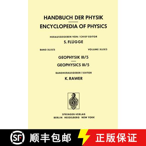 【3-4周达】Geophysik III / Geophysics III: Teil V / Part V [9783642809903]
