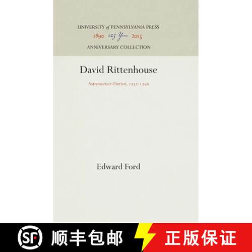 【3-4周达】精装 David Rittenhouse : Astronorner-Patriot, 1732-1796 [9781512811605]