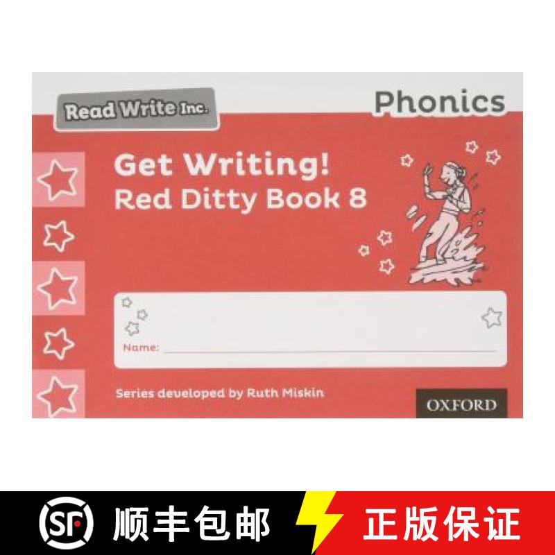 【2-3周达】Read Write Inc. Phonics: Get Writing! Red Ditty Book 8 Pack of 10 [9780198414346]