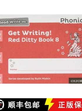 【3-4周达】Read Write Inc. Phonics: Get Writing! Red Ditty Book 8 Pack of 10 [9780198414346]