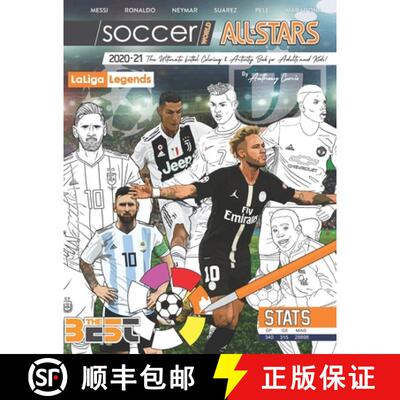 【3-4周达】Soccer World All Stars 2020-21: La Liga Legends edition: The Ultimate Futbol Coloring, Act... [9780998030791]