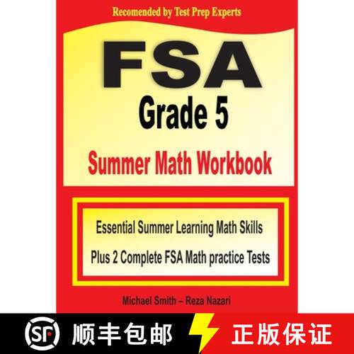 【3-4周达】FSA Grade 5 Summer Math Workbook: Essential Summer Learning Math Skills plus Two Complete ... [9781646129881]