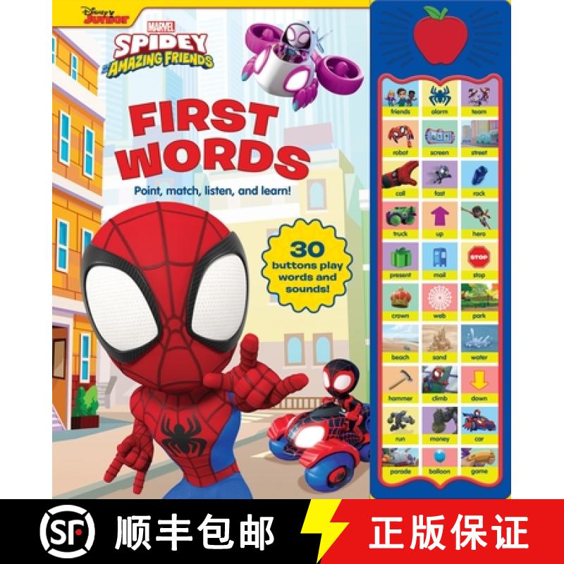 【2-3周达】Disney Junior Marvel Spidey and His Amazing Friends: First Words Sound Book [9781503767386]