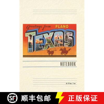 【3-4周达】Vintage Lined Notebook Greetings from Plano, Texas [9798385451296]