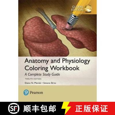 【3-4周达】Anatomy and Physiology Coloring Workbook: A Complete Study Guide, Global Edition [9781292214146]