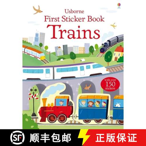 【3-4周达】First Sticker Book Trains [9781805318026]