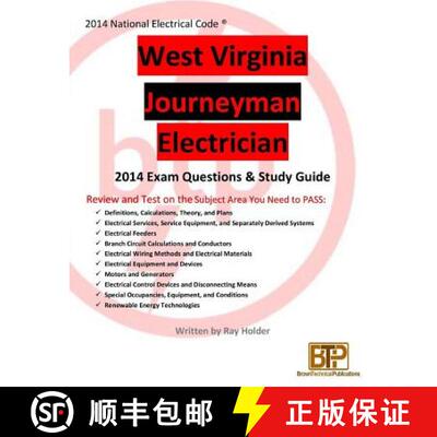 【3-4周达】West Virginia 2014 Journeyman Electrician Study Guide [9781945660238]