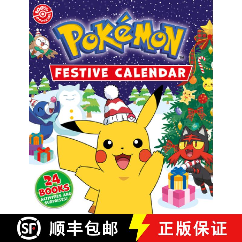 【3-4周达】Pokemon: Festive Calendar: A festive collection of 24 books, activities and surprises!: A ... [9780008609153]