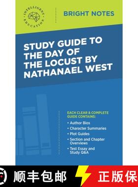【3-4周达】Study Guide to The Day of the Locust by Nathanael West [9781645423461]