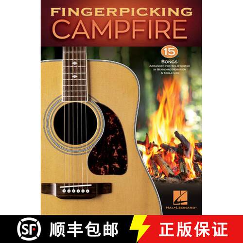 【3-4周达】Fingerpicking Campfire: 15 Songs Arranged for Solo Guitar in Standard Notation & Tablature [9781540026729]