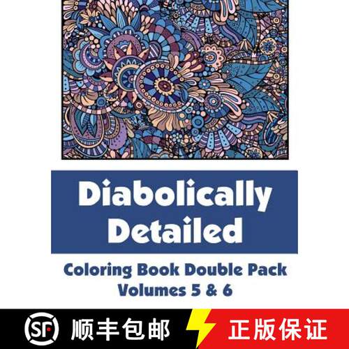 【3-4周达】Diabolically Detailed Coloring Book Double Pack (Volumes 5 & 6) [9780692316498]