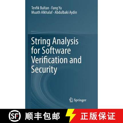 【3-4周达】String Analysis for Software Verification and Security [9783319886374]