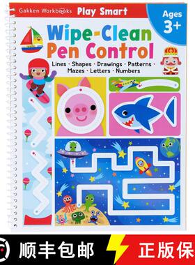 【3-4周达】Play Smart Wipe-Clean Pen Control Ages 3-5: Dry Erase Handwriting Practice: Preschool Acti... [9784056212426]