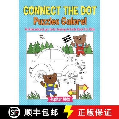 【3-4周达】Connect the Dot Puzzles Galore! An Educational yet Entertaining Activity Book for Kids [9781541935730]
