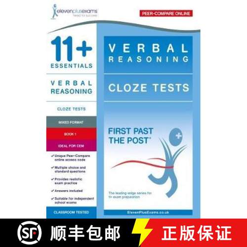 【3-4周达】11+ Essentials Verbal Reasoning: Cloze Tests Book 1 [9781912364602]