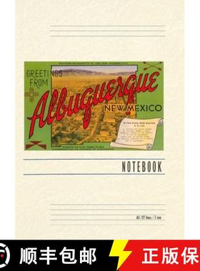 预订 Vintage Lined Notebook Greetings from Albuquerque, New Mexico [9798385436286]