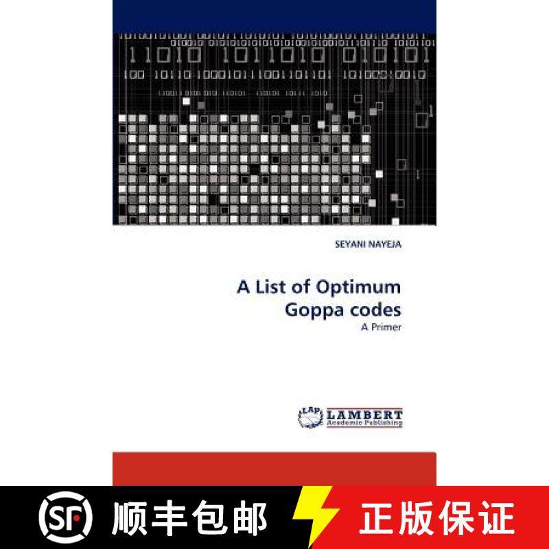 预订 A List of Optimum Goppa Codes [9783843372725]