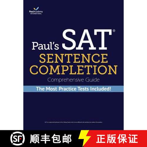 【3-4周达】Paul's SAT Sentence Completion Comprehensive Guide: the MOST 38 practice tests among all S... [9791186461044]