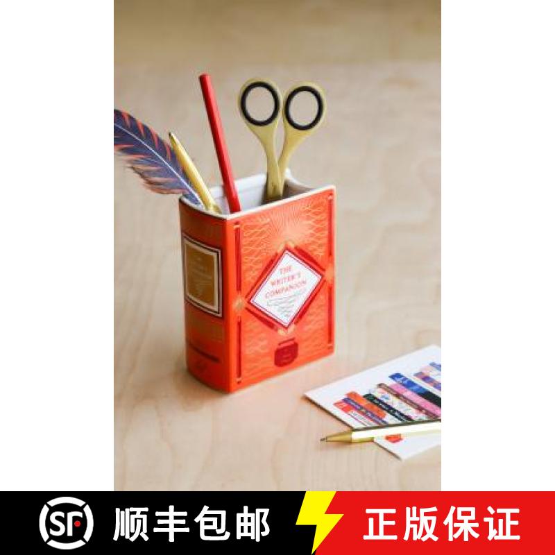 【3-4周达】Bibliophile Ceramic Vase: The Writer's Companion: (Desk Vase, Vases for Décor, Small Vase... [9781452172743]