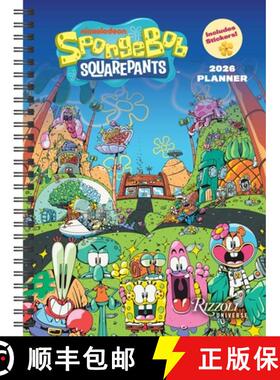 【3-4周达】Spongebob Squarepants 12-Month 2026 Planner Calendar (Includes Stickers) [9780789348173]