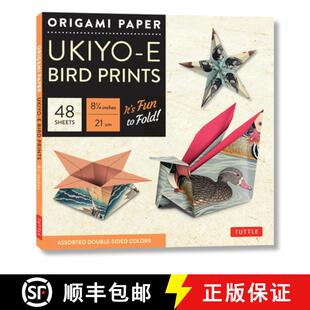 Ukiyo Sheets Sid... Tuttle Double 9780804853958 3周达 Print Origami Paper Bird