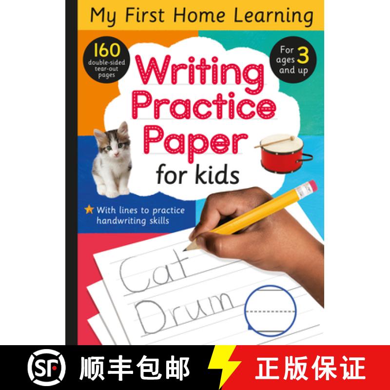 【3-4周达】Writing Practice Paper for Kids: 160 Double-Sided Tear-Out Pages for Ages 3 and Up! [9781664340237]
