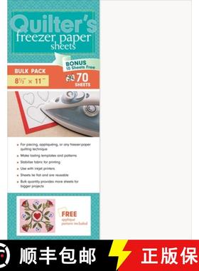 【3-4周达】Quilter’s Freezer Paper Sheets, Bulk Pack: 70 Sheets, 81/2 x 11 [9781617451492]