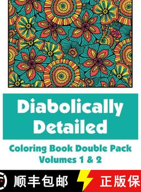 预订 Diabolically Detailed Coloring Book Double Pack (Volumes 1 & 2) [9780692316467]