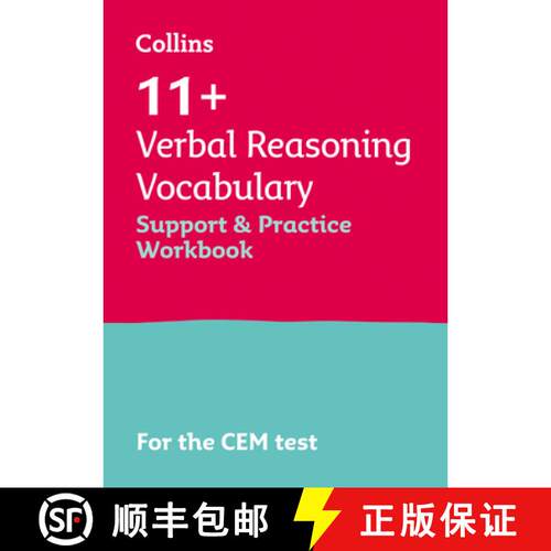 【3-4周达】Collins 11+ - 11+ Verbal Reasoning Vocabulary Support and Practice Workbook: For the Cem 2... [9780008497392]