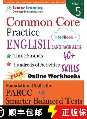 预订 Common Core Practice - 5th Grade English Language Arts: Workbooks to Prepare for the PARCC or Sm... [9781940484518]