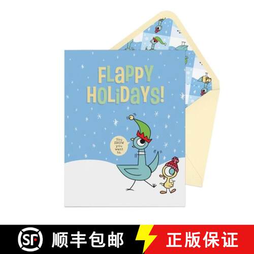 【3-4周达】The Pigeon Flappy Holidays! Greeting Card [9781683496731]