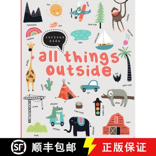 【3-4周达】精装 Curious Kids - All Things Outside [9789463339537]