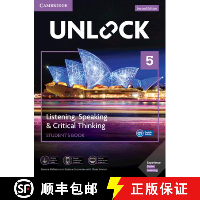 剑桥初中教材 Unlock Level 5 Listening, Speaking & Critical Thinking Student's Book, Mob App and Onlin... [9781108567916]
