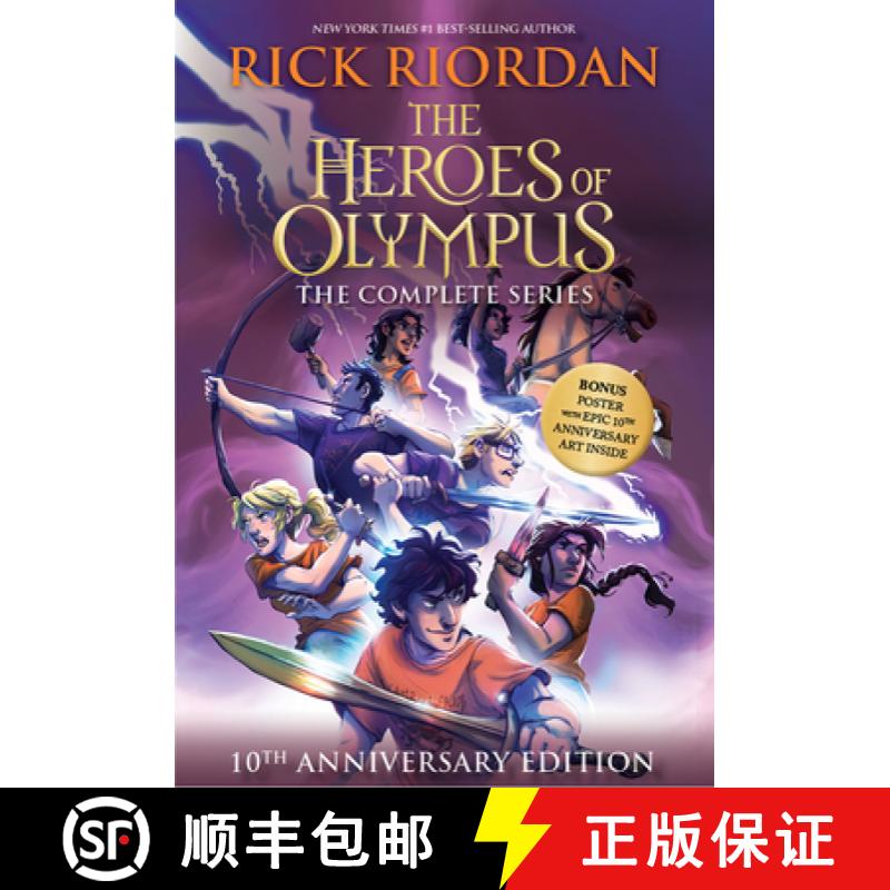 【3-4周达】Heroes of Olympus Paperback Boxed Set, The-10th Anniversary Edition [With Poster] [9781368053099]