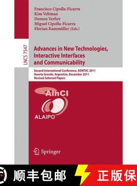 【3-4周达】Advances in New Technologies, Interactive Interfaces and Communicability: Second Internati... [9783642340093]