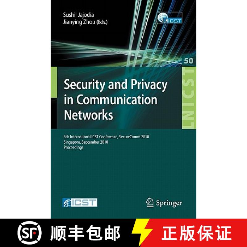 【3-4周达】Security and Privacy in Communication Networks : 6th International ICST Conference, Secure... [9783642161605]