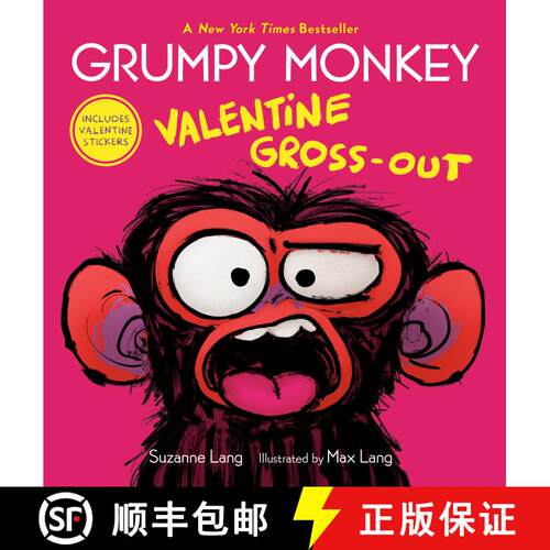 【3-4周达】精装 Grumpy Monkey Valentine Gross-Out: Includes Valentine Stickers [9780593486924]