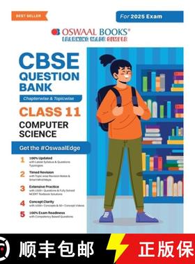 【3-4周达】Oswaal CBSE Question Bank Class 11 Computer Science, Chapterwise and Topicwise Solved Pape... [9789359582252]