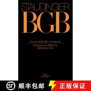 Bgb; 9783805911191 BGB Einleitung Zum Und §§ Teil 预订 14; Allgemeiner Verschg