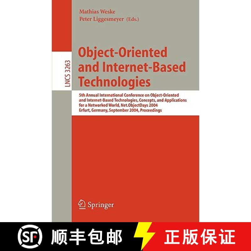 【3-4周达】Object-Oriented and Internet-Based Technologies: 5th Annual International Conference on Ob... [9783540232018]