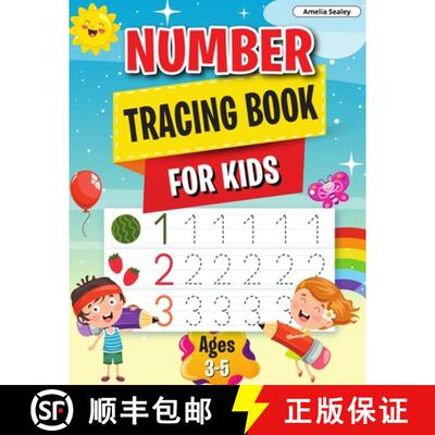 【3-4周达】Number Tracing Book: Learn the Numbers, Number Tracing Book for Preschoolers & Kindergarte... [9783784003702]