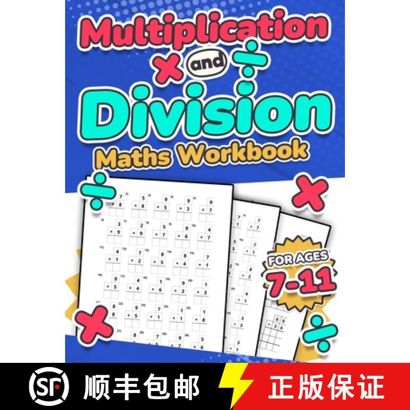 预订 Multiplication and Division Maths Workbook | Kids Ages 7-11 | Times and Multiply | 100 Timed Mat... [9781739114466]