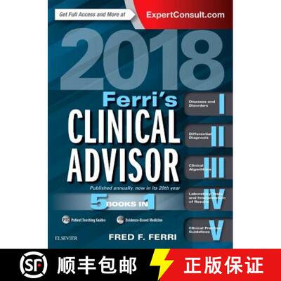 【3-4周达】精装 Ferri's Clinical Advisor 2018: 5 Books in 1 [9780323280495]