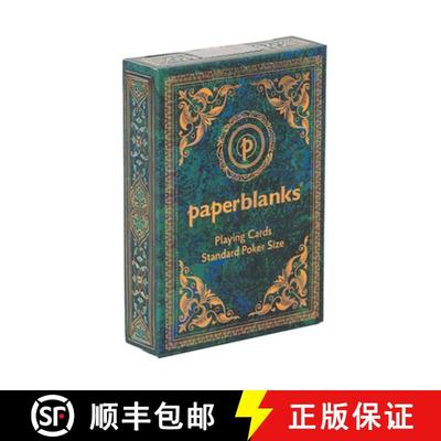 【3-4周达】Turquoise Chronicles Standard Deck Playing Cards, Chroniques by Paperblanks (Turquoise Chr... [9781439798621]