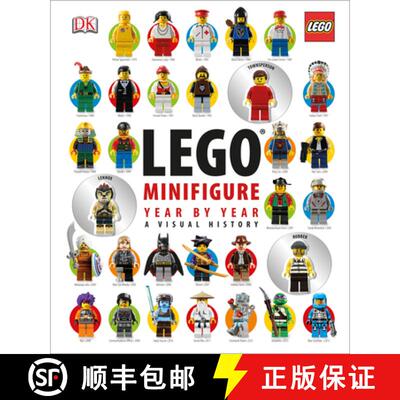 精装 Lego Minifigure Year by Year: A Visual History [With Three Collectable Figurines] [9781465414113]