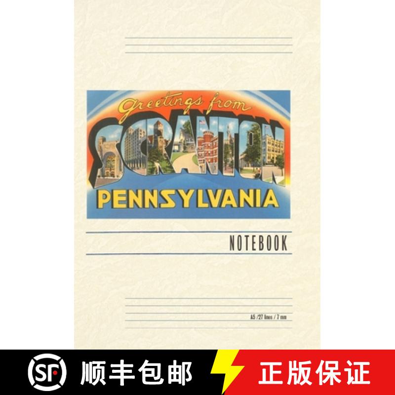 【3-4周达】Vintage Lined Notebook Greetings from Scranton, Pennslyvania [9798385444854]