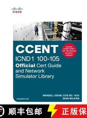 【3-4周达】CCENT ICND1 100-105 Official Cert Guide and Network Simulator Library [9781587206092]