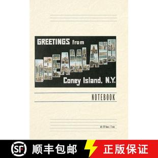 New Lined Greetings Vintage Coney York Island 9798385440115 4周達(dá) Dreamland Notebook from