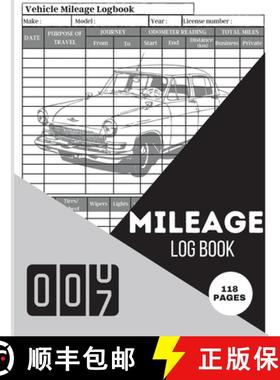 预订 Mileage Log Book: Mileage Odometer For Small Business And Personal Use | A Complete Mileage Reco... [9781803851846]