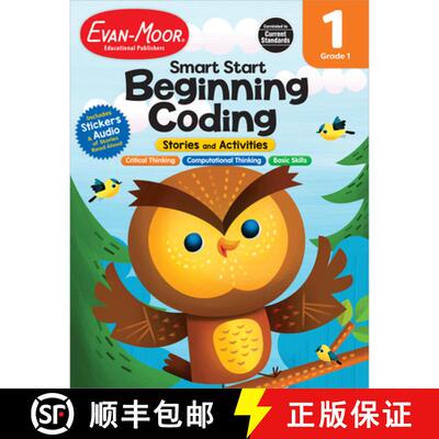 【3-4周达】Smart Start: Beginning Coding Stories and Activities, Grade 1 Workbook [9781645141556]